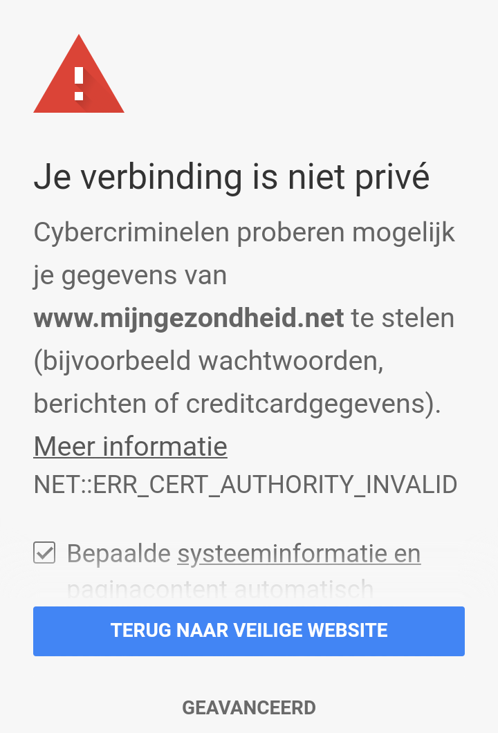 Waarom geeft dezelfde site op laptop geen certificaat melding en op ...