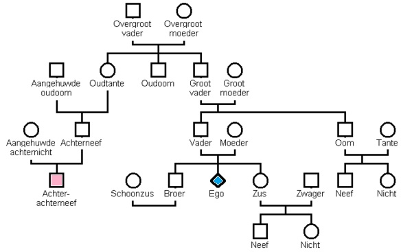 Hoe noem ik de kleindochter van de broer van mijn vader's oom? - GoeieVraag