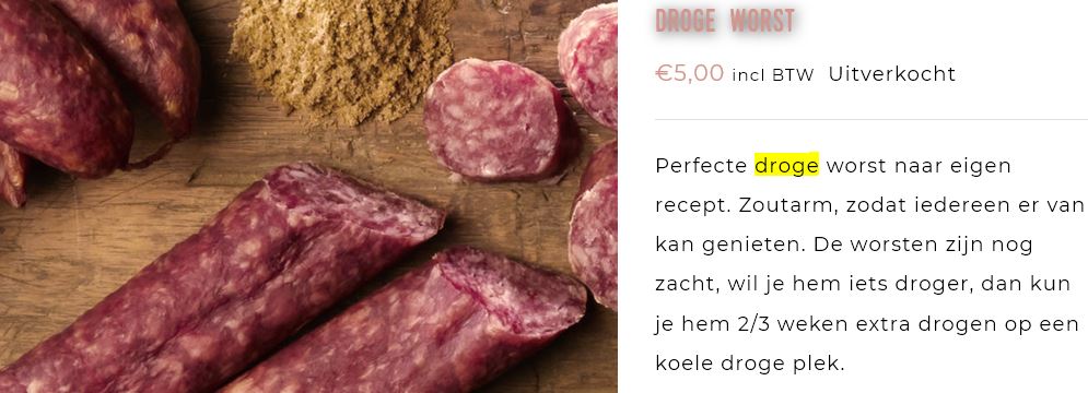 Bestaan er ook droge worsten zonder al dat zout? - GoeieVraag